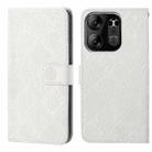 For Tecno Spark Go 2023 Ethnic Style Embossed Pattern Leather Phone Case(White) - 1