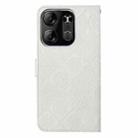 For Tecno Spark Go 2023 Ethnic Style Embossed Pattern Leather Phone Case(White) - 3