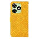 For Tecno Spark Go 2024 Ethnic Style Embossed Pattern Leather Phone Case(Yellow) - 3