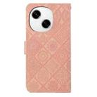 For Tecno Spark Go 1 Ethnic Style Embossed Pattern Leather Phone Case(Pink) - 3