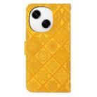 For Tecno Spark Go 1 Ethnic Style Embossed Pattern Leather Phone Case(Yellow) - 3