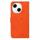 For Tecno Spark Go 1 Ethnic Style Embossed Pattern Leather Phone Case(Orange) - 3