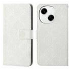 For Tecno Spark Go 1 Ethnic Style Embossed Pattern Leather Phone Case(White) - 1