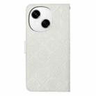 For Tecno Spark Go 1 Ethnic Style Embossed Pattern Leather Phone Case(White) - 3