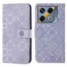 For Infinix GT 20 Pro Ethnic Style Embossed Pattern Leather Phone Case(Purple) - 1