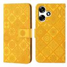 For Infinix Hot 30 4G Ethnic Style Embossed Pattern Leather Phone Case(Yellow) - 1