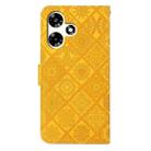 For Infinix Hot 30 4G Ethnic Style Embossed Pattern Leather Phone Case(Yellow) - 3