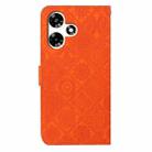 For Infinix Hot 30 4G Ethnic Style Embossed Pattern Leather Phone Case(Orange) - 3