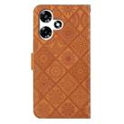 For Infinix Hot 30 Play NFC Ethnic Style Embossed Pattern Leather Phone Case(Brown) - 3