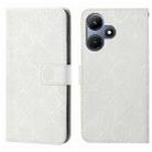 For Infinix Hot 30i Ethnic Style Embossed Pattern Leather Phone Case(White) - 1