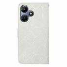 For Infinix Hot 30i Ethnic Style Embossed Pattern Leather Phone Case(White) - 3