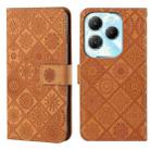 For Infinix Hot 40 / 40 Pro Ethnic Style Embossed Pattern Leather Phone Case(Brown) - 1