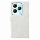 For Infinix Hot 40 / 40 Pro Ethnic Style Embossed Pattern Leather Phone Case(White) - 3
