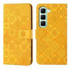 For Infinix Hot 50 4G Ethnic Style Embossed Pattern Leather Phone Case(Yellow) - 1