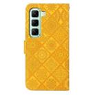 For Infinix Hot 50 4G Ethnic Style Embossed Pattern Leather Phone Case(Yellow) - 3