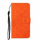For Infinix Hot 50 4G Ethnic Style Embossed Pattern Leather Phone Case(Orange) - 2