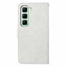 For Infinix Hot 50 4G Ethnic Style Embossed Pattern Leather Phone Case(White) - 3