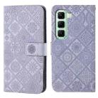 For Infinix Hot 50 4G Ethnic Style Embossed Pattern Leather Phone Case(Purple) - 1