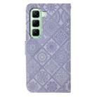 For Infinix Hot 50 4G Ethnic Style Embossed Pattern Leather Phone Case(Purple) - 3