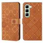 For Infinix Hot 50 5G Ethnic Style Embossed Pattern Leather Phone Case(Brown) - 1