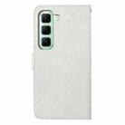 For Infinix Hot 50 5G Ethnic Style Embossed Pattern Leather Phone Case(White) - 3