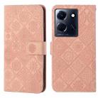 For Infinix Note 30 Ethnic Style Embossed Pattern Leather Phone Case(Pink) - 1