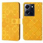 For Infinix Note 30 Ethnic Style Embossed Pattern Leather Phone Case(Yellow) - 1