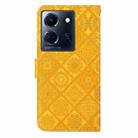 For Infinix Note 30 Ethnic Style Embossed Pattern Leather Phone Case(Yellow) - 3