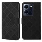 For Infinix Note 30 Ethnic Style Embossed Pattern Leather Phone Case(Black) - 1