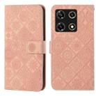 For Infinix Note 30 Pro 4G Ethnic Style Embossed Pattern Leather Phone Case(Pink) - 1