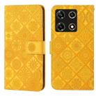 For Infinix Note 30 Pro 4G Ethnic Style Embossed Pattern Leather Phone Case(Yellow) - 1