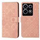 For Infinix Note 30 VIP Ethnic Style Embossed Pattern Leather Phone Case(Pink) - 1