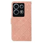 For Infinix Note 30 VIP Ethnic Style Embossed Pattern Leather Phone Case(Pink) - 3