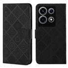 For Infinix Note 30 VIP Ethnic Style Embossed Pattern Leather Phone Case(Black) - 1