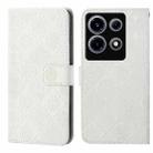 For Infinix Note 30 VIP Ethnic Style Embossed Pattern Leather Phone Case(White) - 1