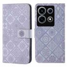 For Infinix Note 30 VIP Ethnic Style Embossed Pattern Leather Phone Case(Purple) - 1