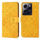 For Infinix Note 30i Ethnic Style Embossed Pattern Leather Phone Case(Yellow) - 1