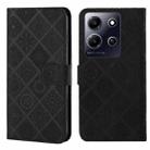 For Infinix Note 30i Ethnic Style Embossed Pattern Leather Phone Case(Black) - 1