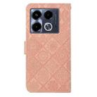 For Infinix Note 40 4G Ethnic Style Embossed Pattern Leather Phone Case(Pink) - 3