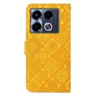 For Infinix Note 40 4G Ethnic Style Embossed Pattern Leather Phone Case(Yellow) - 3