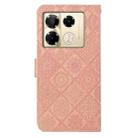 For Infinix Note 40 Pro Ethnic Style Embossed Pattern Leather Phone Case(Pink) - 3