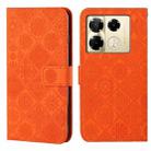 For Infinix Note 40 Pro Ethnic Style Embossed Pattern Leather Phone Case(Orange) - 1