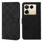 For Infinix Note 40 Pro Ethnic Style Embossed Pattern Leather Phone Case(Black) - 1