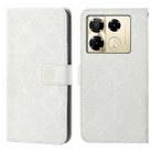 For Infinix Note 40 Pro Ethnic Style Embossed Pattern Leather Phone Case(White) - 1