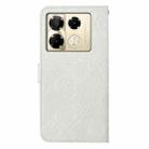 For Infinix Note 40 Pro Ethnic Style Embossed Pattern Leather Phone Case(White) - 3