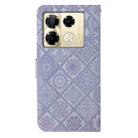 For Infinix Note 40 Pro Ethnic Style Embossed Pattern Leather Phone Case(Purple) - 3