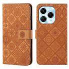 For Infinix Note 40X 5G Ethnic Style Embossed Pattern Leather Phone Case(Brown) - 1