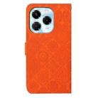 For Infinix Note 40X 5G Ethnic Style Embossed Pattern Leather Phone Case(Orange) - 3