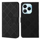 For Infinix Note 40X 5G Ethnic Style Embossed Pattern Leather Phone Case(Black) - 1