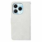 For Infinix Note 40X 5G Ethnic Style Embossed Pattern Leather Phone Case(White) - 3